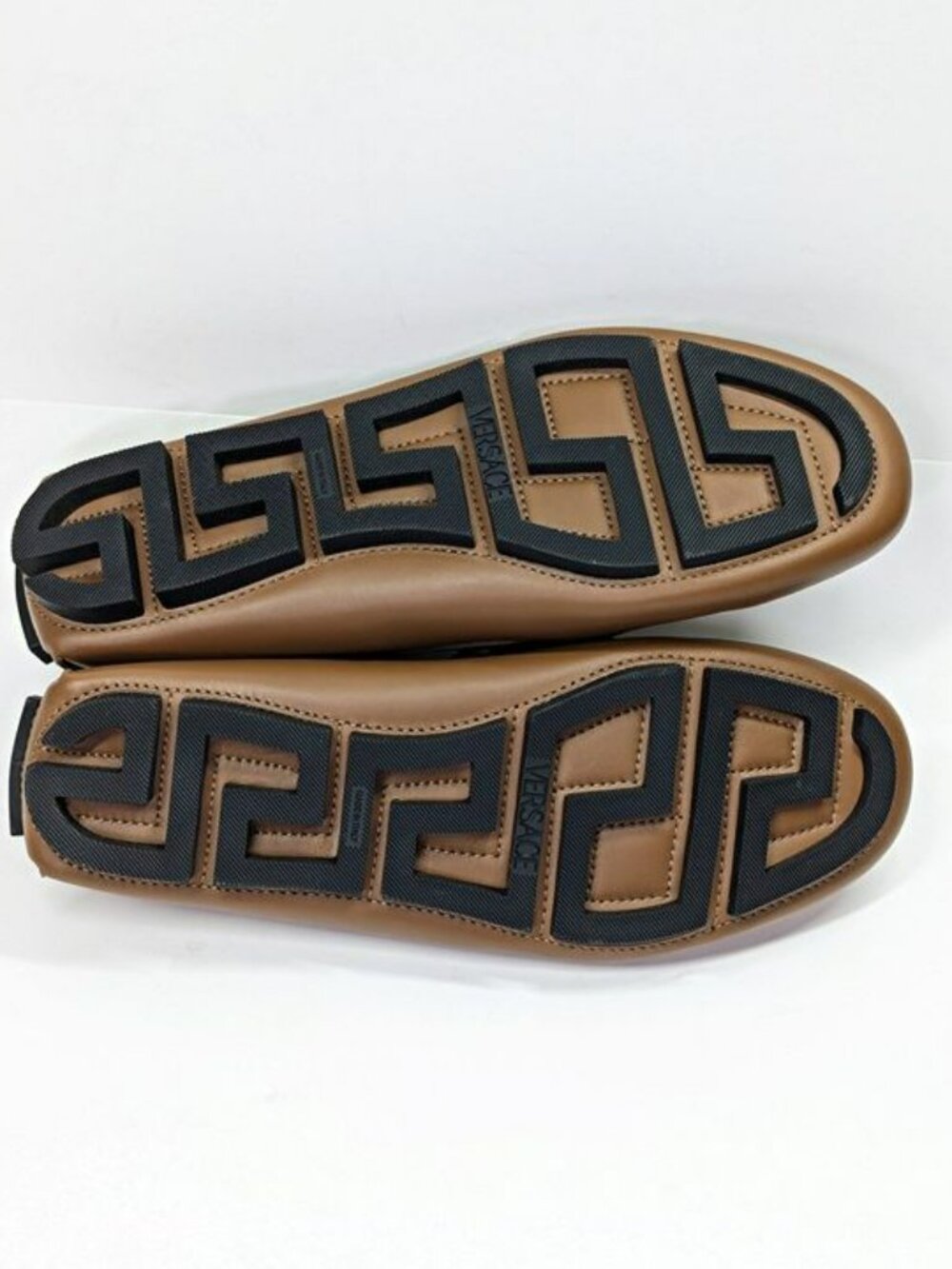 Versace Men's Medusa Biggie Leather Loafer Dark Toffee Size 41 (MSRP $775) - Picture 8 of 12
